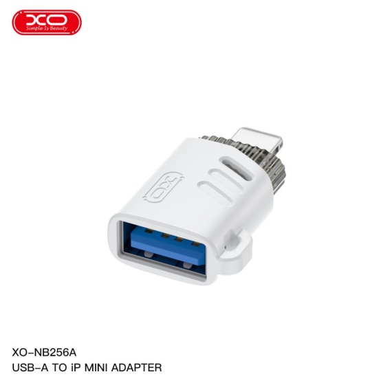 XO NB256A - Adaptor OTG Transfer, USB la Lightning, 480Mps, Alb