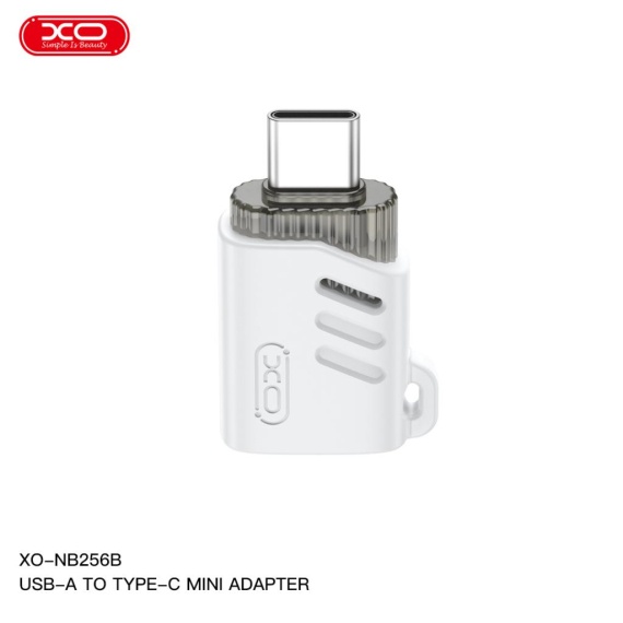 XO NB256B - Adaptor OTG Transfer, USB-A la USB-C, 480Mps, Alb