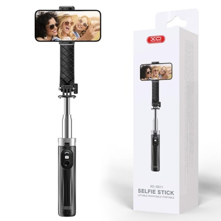 XO SS11 – Suport selfie stand pentru telefon BT cu brat telescopic 100cm 4 picioare Reinforced, negru