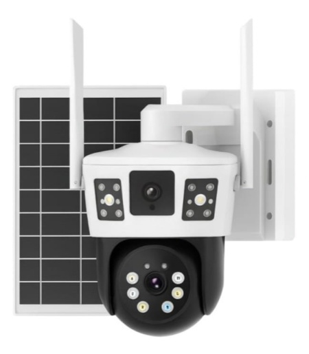 Camera IP 4G/LTE Panou solar, 3MP, Dubla Lentila, Vedere Nocturna Color, PTZ, Wi-Fi si PIR Detectie - Oem TD35-4G