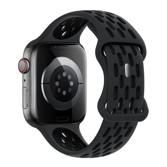 Hoco WA19 - Curea pentru iWatch, Sport, Silicon, Compatibil 38/40/41mm, Negru