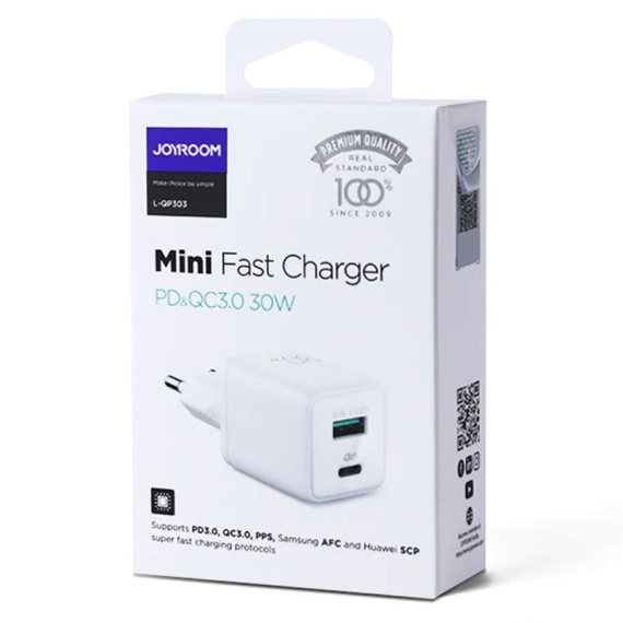 Joyroom L-QP303 - Incarcator Retea, 30W, 1xUSB-C, PD, Alb