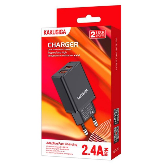 Kaku KSC-787 - Incarcator Retea, 18W, 2.4A, 2xUSB-A, QC 3.0, Negru