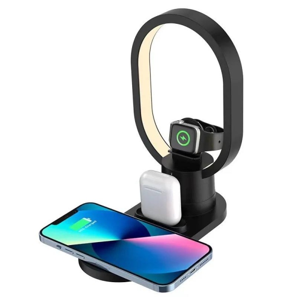 KIT incarcare Rapida Wireless 15W 9v3a Smartix, USB-C, Protectie temperatura, Negru