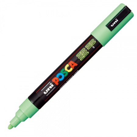 M460 - Marker UNI Posca PC-5M, varf rotund, 1.8-2.5mm, verde deschis