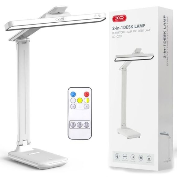 OZ07 - Mini Lampa birou, reincarcabila, conectare USB, cu telecomanda, 3 culori, 1200MAh,Alb