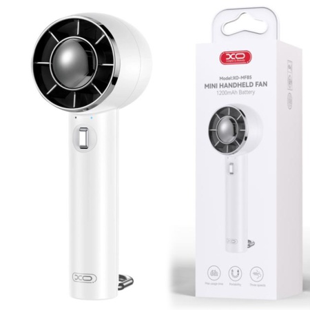 XO MF85 - Ventilator Portabil si Desktop, 3 Viteze, 1200mAh, Alb