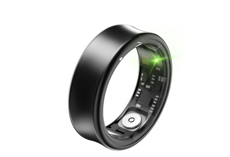 XO RS01 - Smart Ring cu Multi-Senzori, BT 5.1, 220mAh, Titanium, Marimea 10, Negru