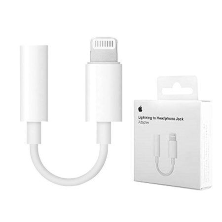Apple A1749 – Adaptor Lightning la Jack 3.5mm Original (MMX62ZM/A), alb