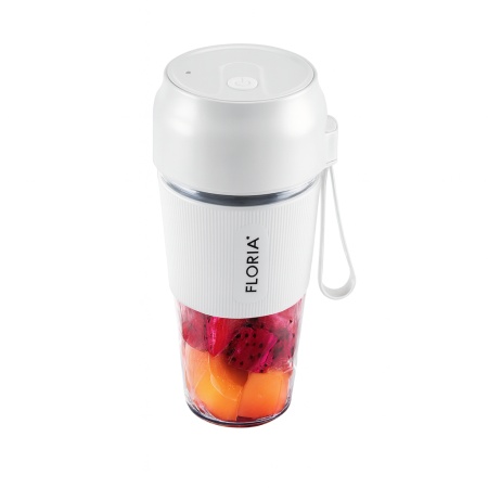 Blender portabil reincarcabil 50W, Floria ZLN1720, 300ml, lame inox, alb