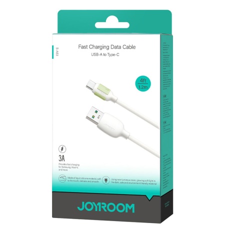 Cablu USB-C la Type-C 1.2m Joyroom S-A53 – incarcare rapida 3A, transfer date, durabil, bej