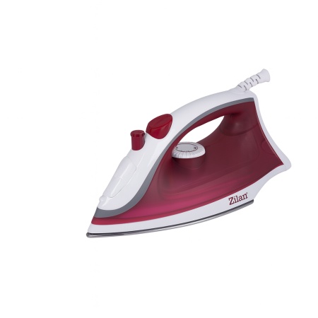 Fier de calcat 1600W Zilan ZLN8410, talpa inox, calcare cu aburi si uscata, alb/rosu