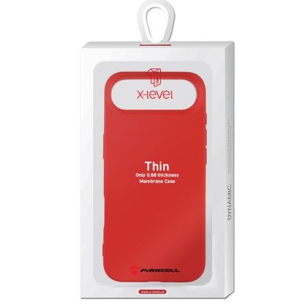 Husa X-Level pentru APPLE iPhone 17 Air – Thin Series, SoftTouch, TPU – rosu