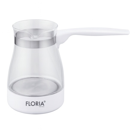 Ibric electric 800W, Floria ZLN8139, 0.5L, carcasa din sticla, alb