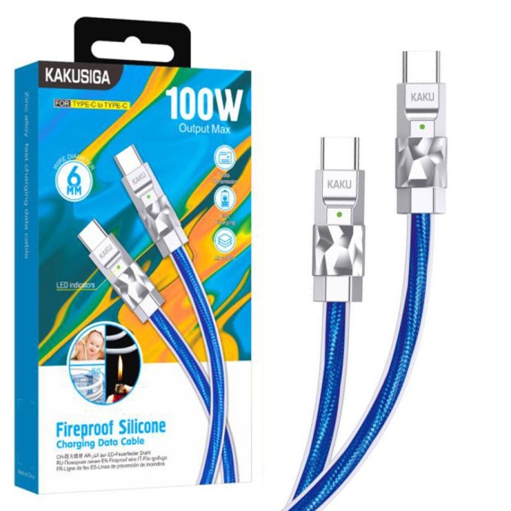 Kaku KSC-956 - Cablu Date si Incarcare, Type-C, PD65W, QC3.0, 1m, Albastru