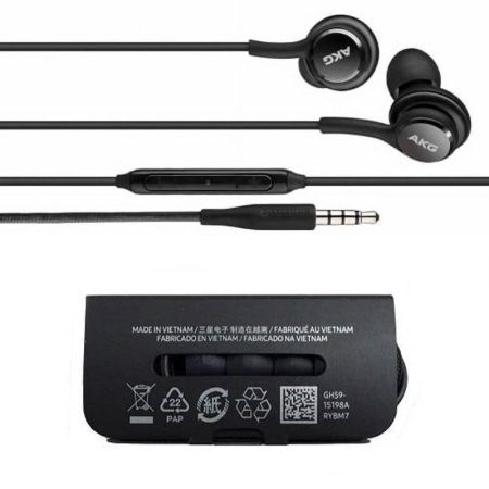 OEM RYBM8 – Casti cu fir AKG In-Ear Jack 3.5mm Stereo HiFi 1.2m, braided, negre