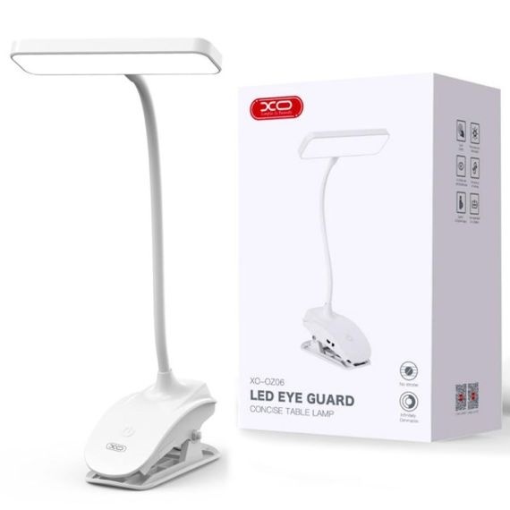OZ06 - Mini Lampa birou, reincarcabila, conectare USB, 3 culori, 800MAh, Alb