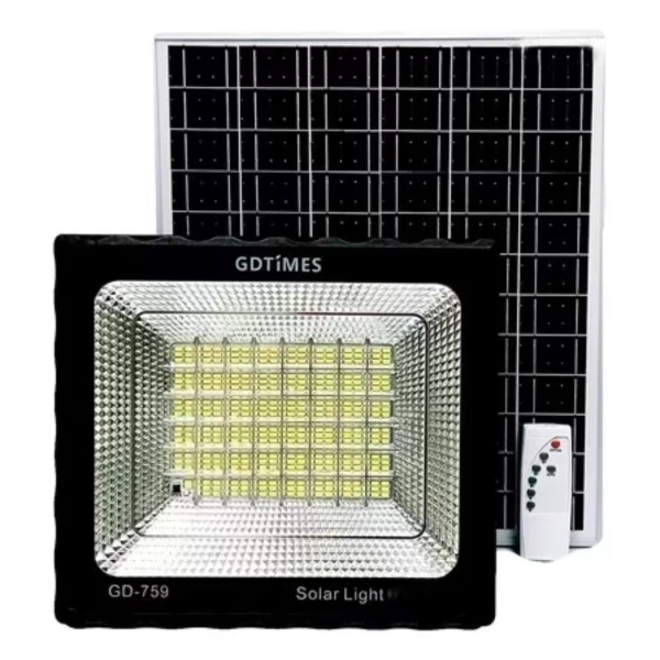 Proiector cu panou solar stradal cu lupa 60W Pexor Clasa A, Control inteligent Wireless, Telecomanda și Suport inclus, Negru