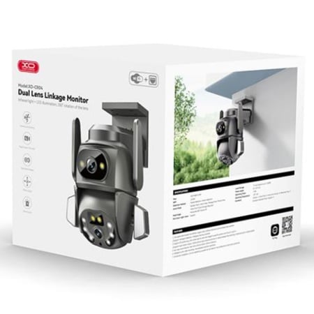 XO CR04 - Camera IP Wi-Fi, 4MP de exterior, NightVision, LED Infrarosu + Alb, Robot, Interfata Multilingva,