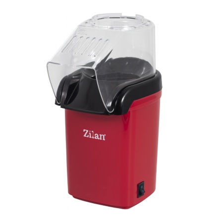 Aparat pentru popcorn 1200W, Zilan ZLN8046, sistem cu jet de aer cald, roșu