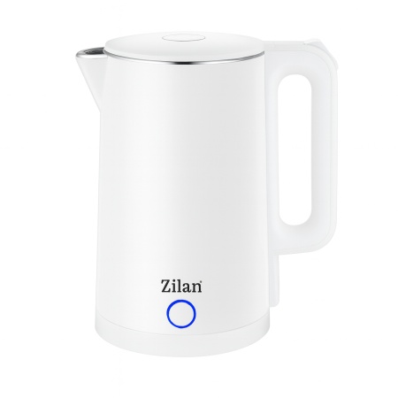Fierbator electric Zilan ZLN1147 – 1.7L, 1500W, alb, baza rotativa 360°, oprire automata/manuala, indicator luminos