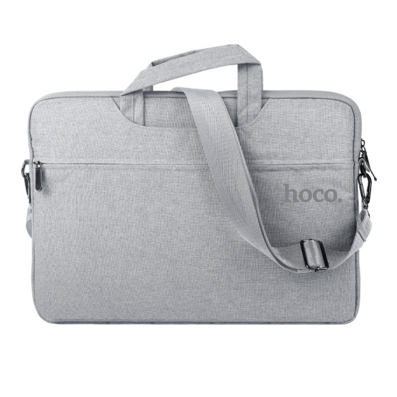 Hoco GT1 - Geanta pentru laptop 14, din material textil, cu microfibra, Simple Series, Gri