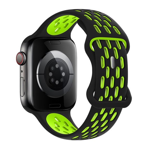 Hoco WA19 - Curea pentru iWatch, Sport, Silicon, Compatibil 38/40/41mm, Galben-Negru