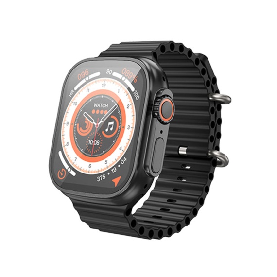 Hoco Y12 Ultra - SmartWatch, 1.96 inches, Ruiyu 8762DT, 128MB, Dual BT, Negru