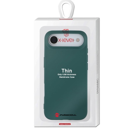 Husa X-Level pentru APPLE iPhone 17 Air – Thin Series, SoftTouch, TPU – verde inchis