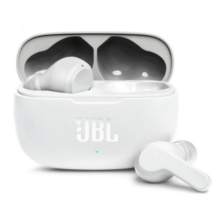 JBL Wave 200 – Casti wireless earbuds TWS Bluetooth 5.0, microfon, asistent vocal, alb