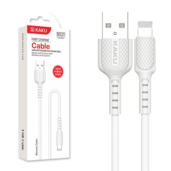 Kaku KSC-111 - Cablu Date si Incarcare, USB la Lightning, 1m, Alb
