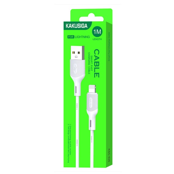 Kaku KSC-535 - Cablu Date si Incarcare, USB-A-A la Lightning, 18W, 2.4A, 1m, Alb