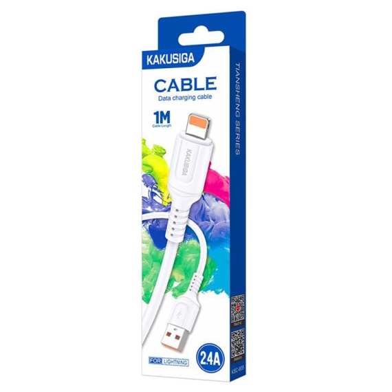 Kaku KSC-805 - Cablu Date si Incarcare, USB la Lightning, 18W, 2.4A, 1m, Alb
