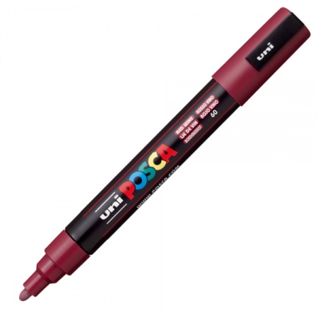 M637 - Marker UNI Posca PC-5M, varf rotund, 1.8-2.5mm, grena