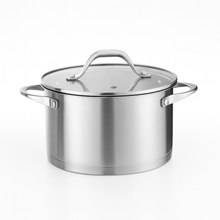 Oala inox ZILAN, 5.5L, diametru 24cm, manere nituite, ZLN1368, argintiu