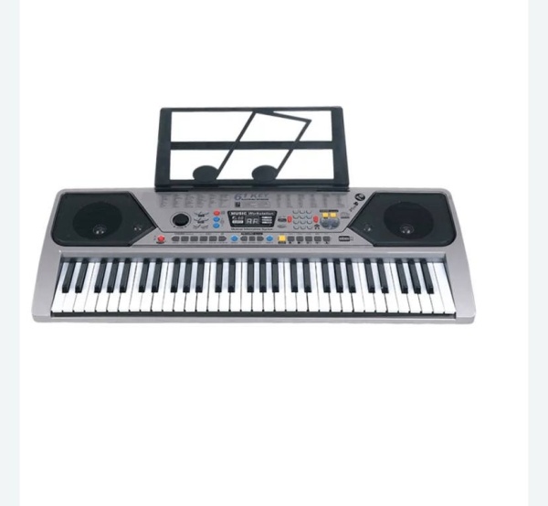 Orga electronica cu 61 clape, USB,FM radio,Microfon, Gri