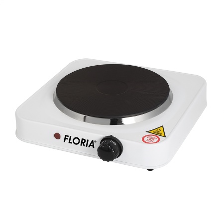 Plita electrica 1500W, Floria ZLN2829, 1 ochi fonta, termostat reglabil, protectie supraincalzire, alba