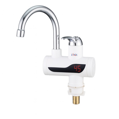 Robinet electric Z-Inox ZLN7866, 3000W, ecran digital, incalzire instantanee, design modern, alb