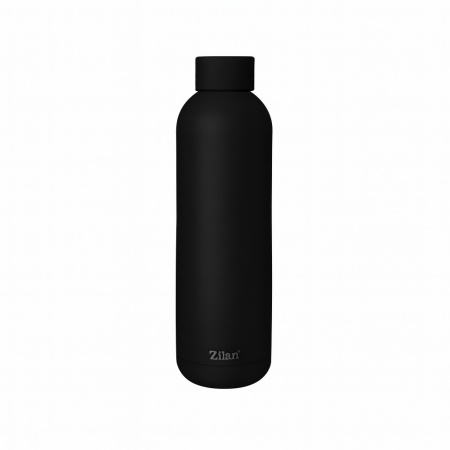 Sticla sport termos ZILAN, 500ml, inox, pereti dublii, mentine 24h rece / 12h cald, ZLN9840, negru