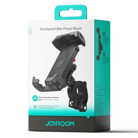 Suport moto/bike Joyroom JR-ZS428 cu cleme pentru telefon – AutoLock, ShockProof, fixare sigura, negru