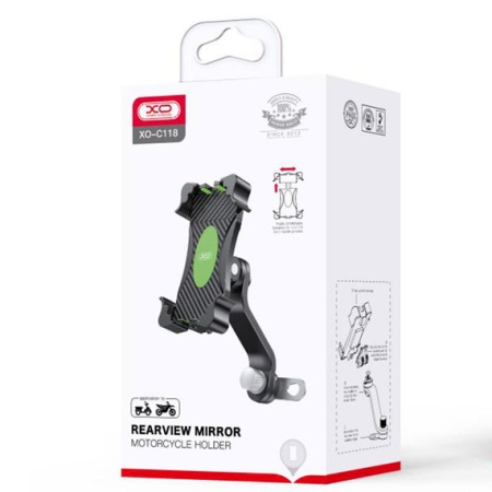 XO C118 – Suport Moto/Bike cu cleme laterale pentru oglinda Shockproof MultiAngle 4 Corners