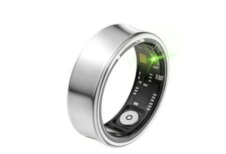 XO RS01 - Smart Ring cu Multi-Senzori, BT 5.1, 220mAh, Titanium, Marimea 10, Silver