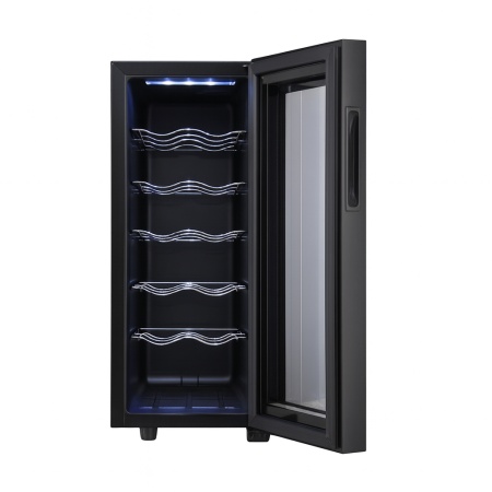 Zilan ZLN4681 – Frigider pentru vinuri 33L, 12 sticle, iluminare interioara, 50W, negru