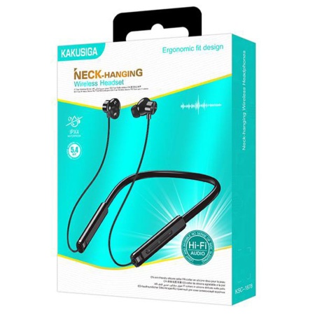 Casti Wireless In Ear Bluetooth 5.4, 200mAh, Neck Holder, KSC-1878, BLACK