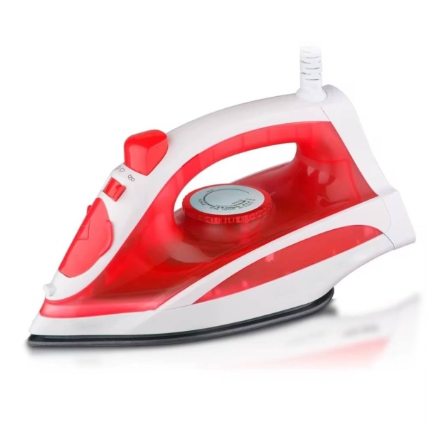 Fier de calcat 220W, Talpa ceramica, Capacitate rezervor apa 250 ml, Incalzire rapida, Rosu