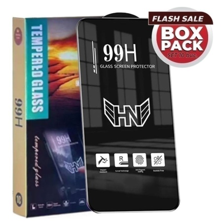 Folie protectie ecran 99H, pentru Apple iPhone 14 / 13 / 13 Pro, sticla, 3D Full Glass, negru - set 10 buc
