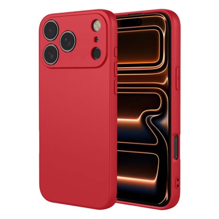 Husa Maxcell pentru APPLE iPhone 17 Pro – Soft MicroFiber, TPU - roșu pur