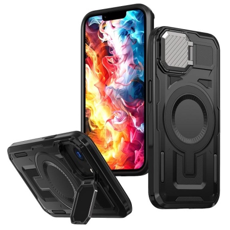 Husa Maxcell UrbanMag pentru APPLE iPhone 17 Air – MagSafe, Rezistenta, Hybrid Armor MagCase, PC+TPU, negru
