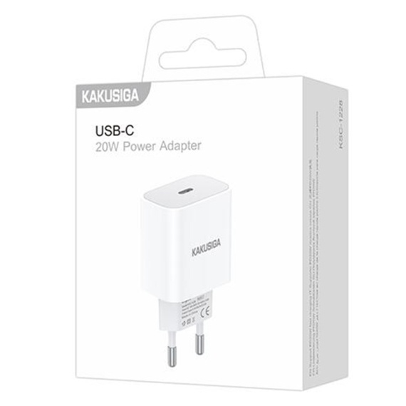 Kaku KSC-1228 - Incarcator Retea, PD20W, 1xUSB-C, SmartCharge, Alb