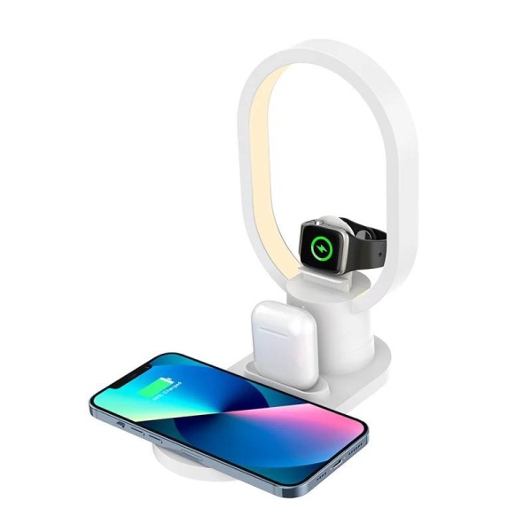 KIT incarcare Rapida Wireless 15W 9v3a Smartix, USB-C, Protectie temperatura, Alb
